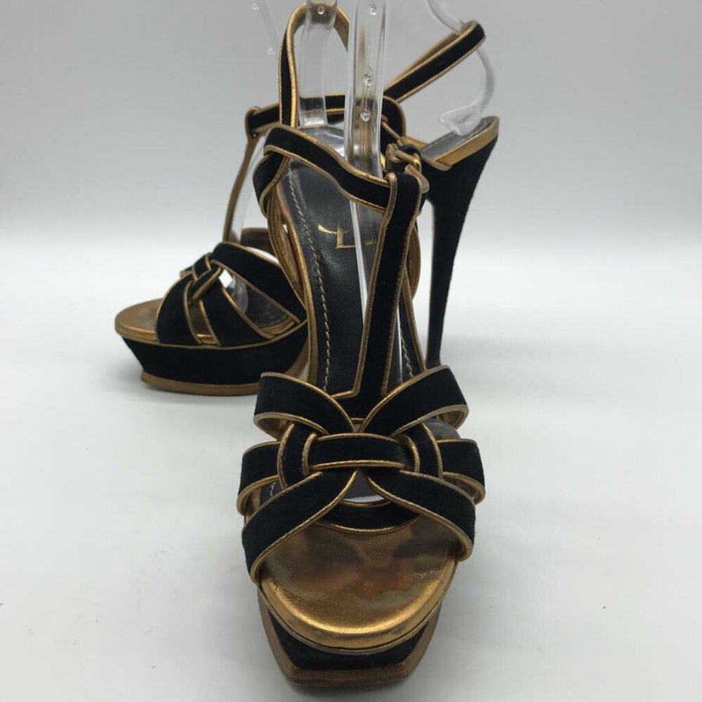 Yves Saint Laurent Black Gold Tribute Heel Size 9